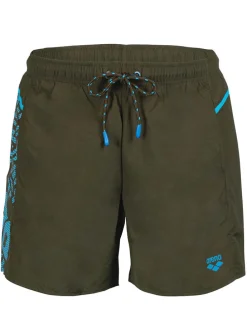 Zwemshort bruin/turquoise