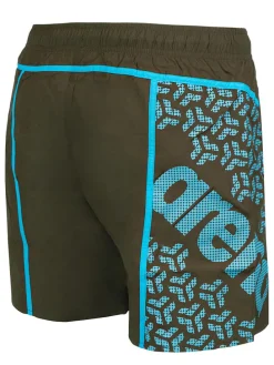 Zwemshort bruin/turquoise
