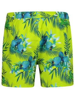 Zwemshort citroengroen/blauw
