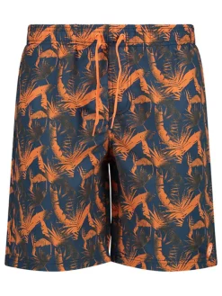 Zwemshort donkerblauw/oranje