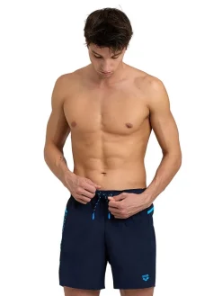 Zwemshort donkerblauw/turquoise
