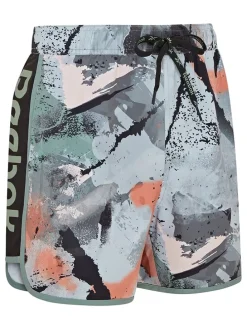 Zwemshort "Elias" turquoise/lichtblauw/zwart