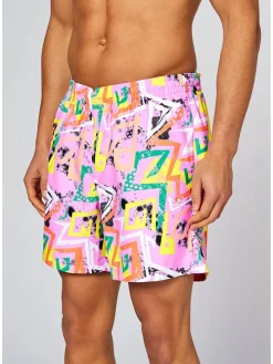 Zwemshort lichtroze/meerkleurig