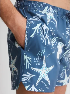 Zwemshorts blauw/wit