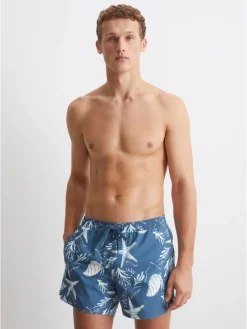 Zwemshorts blauw/wit