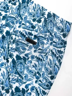 Zwemshorts blauw/wit