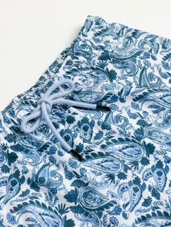 Zwemshorts blauw/wit