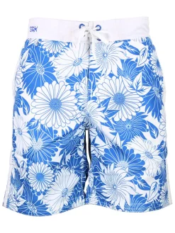 Zwemshorts "Cabana" blauw/wit