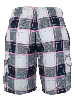 Zwemshorts "Clif" donkerblauw/wit/lichtroze