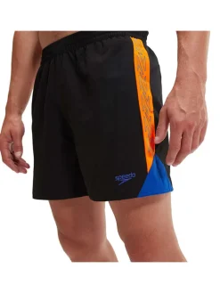Zwemshorts "Eco H-Boom" zwart/oranje/blauw