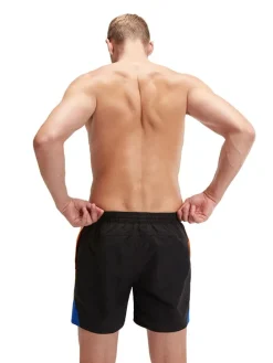 Zwemshorts "Eco H-Boom" zwart/oranje/blauw