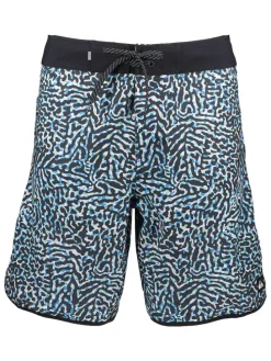Zwemshorts "Highline Scallop" zwart/wit