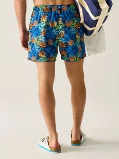 Zwemshorts "Loras" blauw/groen/oranje