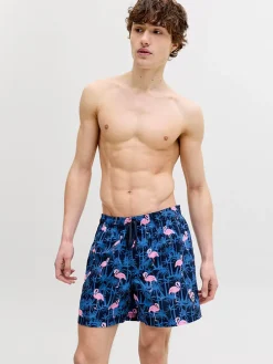 Zwemshorts "Maui" blauw/lichtroze
