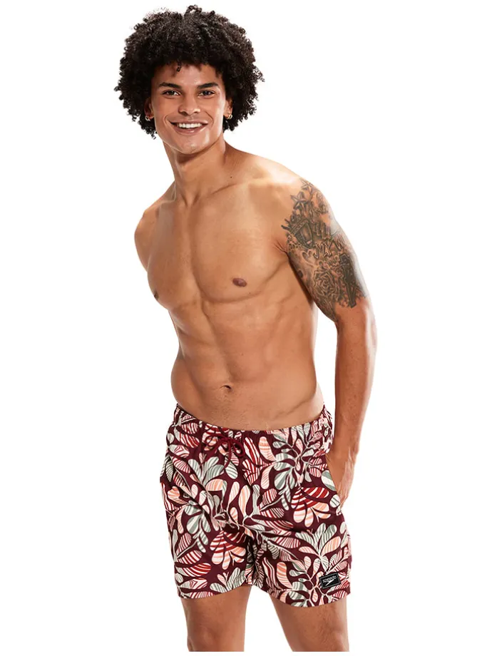 Zwemshorts rood/meerkleurig