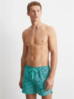 Zwemshort turquoise/zwart