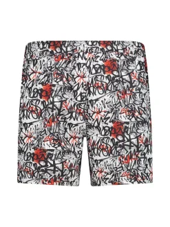 Zwemshort wit/zwart/rood